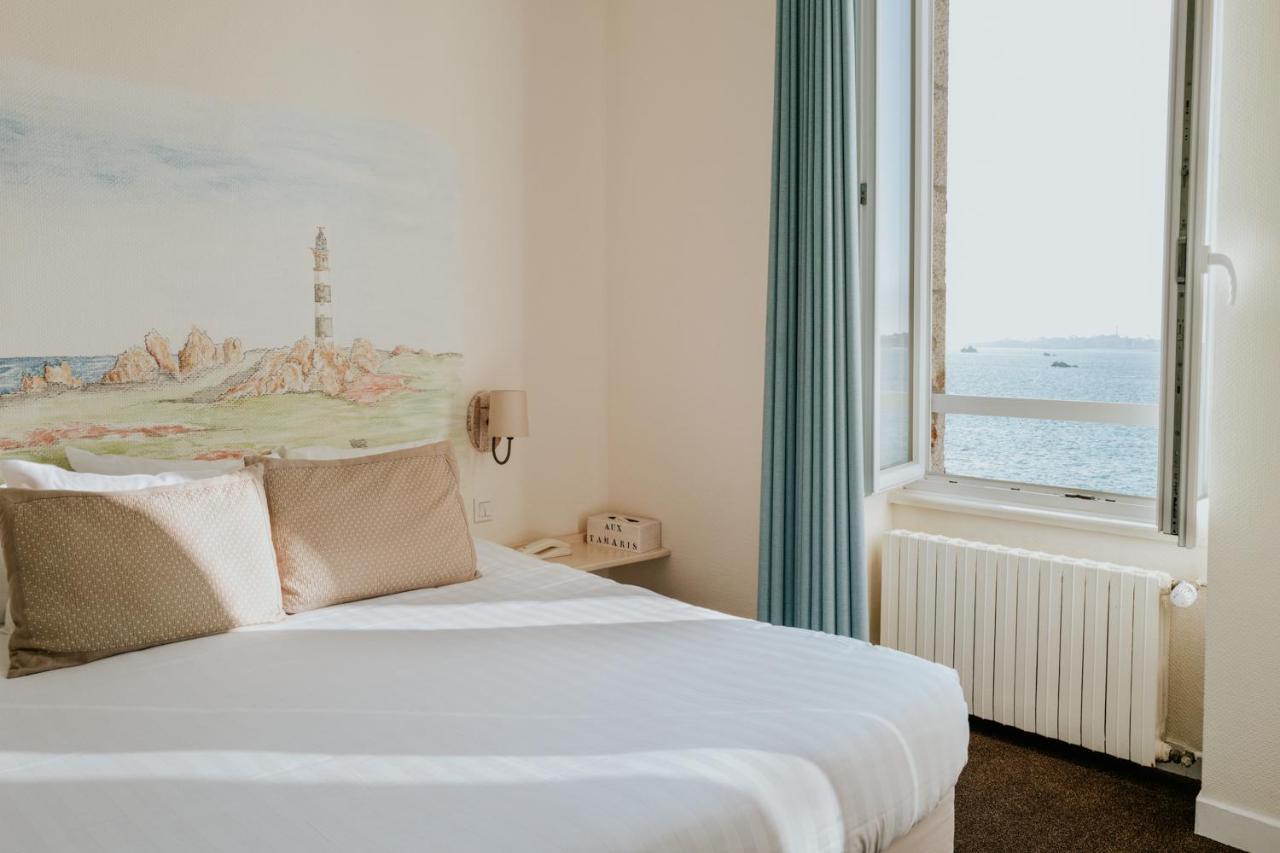 Hotel Aux Tamaris - Vue Mer Roscoff Eksteriør bilde